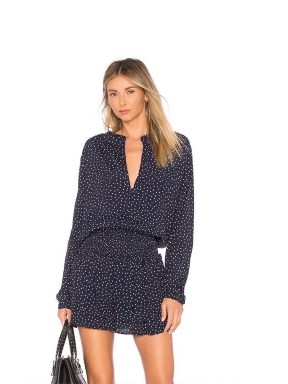 Rails smocked drop waist mini dress with heart print
